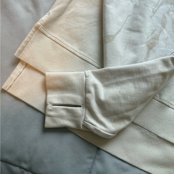 All in Motion Off-White/Light Pink Oversized Long Sleeve Sweatshirt Size Small - Picture 4 of 7